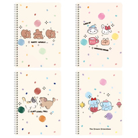 Carnet à spirales au design esthétique et mignon, 60 feuilles A5 avec couverture en cuir, reliure en papier, cadeau idéal