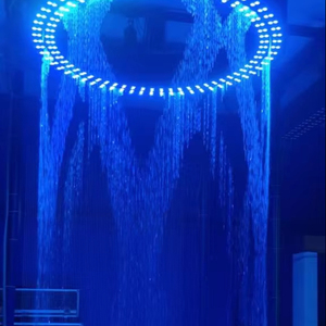 Waterscape hiện đại bền thép không gỉ thương mại đài phun nước đôi hệ thống Rèm nước tùy chỉnh mốc nước phun ngoài trời - Product Image 1