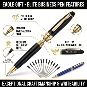 Bolígrafo de Lujo con Logotipo Personalizado al por Mayor, Escritura Suave Premium, Diseño Elegante, Bolígrafo de Metal para Regalos Corporativos de Oficina - Product Image 4