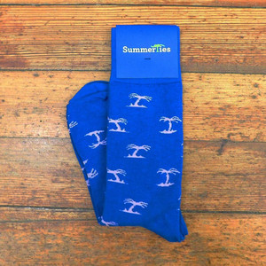 Chaussettes Palm Tree - Mi-mollet pour homme - Bleu - Product Image 1