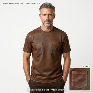 Camiseta Unisex Lavada con Bolsillo, Cuello Redondo, Manga Corta, Corte Regular, Algodón y Poliéster para Uso Casual - Product Image 1