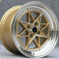 Rueda de Aleación de Aluminio de 15 Pulgadas 4x100, Compatible con Sedanes Compactos para Modificación de Automóviles