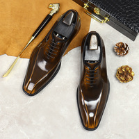 Chaussures pour Hommes Habillées Chaussures Formelles de Luxe en Cuir Véritable pour Hommes Chaussure Habillée avec Semelle Extérieure en Caoutchouc Vibram Chaussures En Cuir Pour Hommes