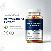 Gummies d'Ashwagandha Metrand pour Hommes – Complément Nutritionnel Herbal Quotidien – 60 Unités – Conforme GMP – Prise en Charge OEM et Marque Privée