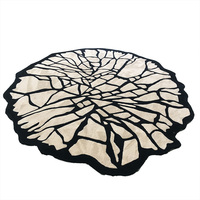 Tapis de maison fait à la main en 3D de conception personnalisée simplifiée moderne tapis touffeté en laine pour le salon pile coupée pour la chambre à coucher