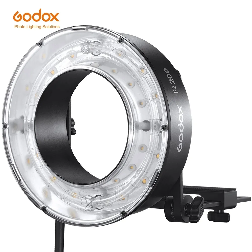 Godox R200 200W एलईडी अंगूठी प्रकाश Speedlite फ्लैश लाइट सिर सोनी कैनन Nikon के लिए फ़ूजी ओलिंप कैमरा Godox AD200 AD200Pro फ्लैश