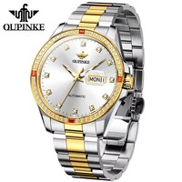 Mouvement automatique mécanique SEIKO 3261, acier inoxydable, luxe, verre saphir, aiguilles, double calendrier, étanche, 41 mm, 20 mm