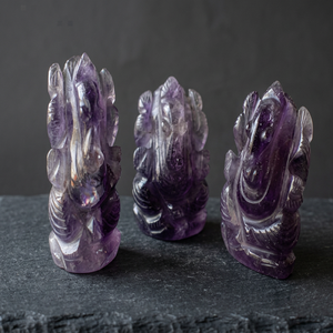 Fait à la main Feng Shui Style Améthyste Ganesh Idol Cristal Naturel Quartz Sculpture Pierre Semi-Précieuse Artisanat En Gros Cristal Articles - Product Image 4