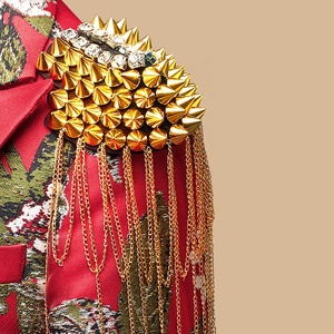 Mode garçons vêtements <span class=keywords><strong>Blazer</strong></span> gilet pantalon ensemble Jacquard <span class=keywords><strong>noir</strong></span> rouge garçon costume ensembles Performance queue costume - Product Image 2