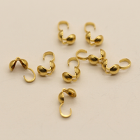 Boutons ronds en cuivre faits à la main, fermoirs à perles, fermoirs à crochet, fermoirs lisses en forme de haricot pour la fabrication de bijoux en gros, personnalisables en usine