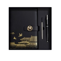 Coffret Cadeau de Carnet de Notes Quotidien A5 en Cuir Haut de Gamme avec Logo Personnalisé et Reliure Cousue - Cadeaux d'Entreprise Exécutifs