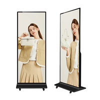 Kiosque d'affichage numérique sur pied avec écran tactile LCD ultra-fin de 75 pouces, lecteur publicitaire avec Android 14 pour utilisation dans les ascenseurs