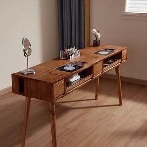 Gabinetes <span class=keywords><strong>de</strong></span> Almacenamiento <span class=keywords><strong>de</strong></span> Madera Maciza <span class=keywords><strong>Vintage</strong></span> <span class=keywords><strong>de</strong></span> Doble Capa con Múltiples Cajones, Mesas <span class=keywords><strong>de</strong></span> Trabajo para Salón <span class=keywords><strong>de</strong></span> Uñas, Mesas <span class=keywords><strong>de</strong></span> <span class=keywords><strong>Manicura</strong></span> con Aspiradora - Product Image 2