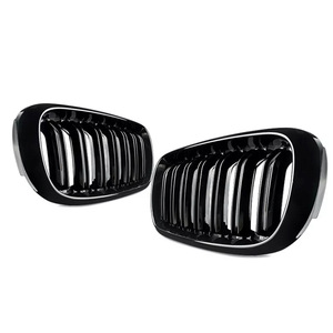 Calandre avant BMW 2014-2018 X5 X6 F15 F16 Double Ligne Noir Brillant Plastique Amélioration et Rénovation - Product Image 2