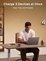 UGREEN X605 65W Pengisi Daya USB C Retractable GaN Pengisi Daya Cepat Adaptor Pengisi Daya Dinding 2 Port dengan Kabel Retractable