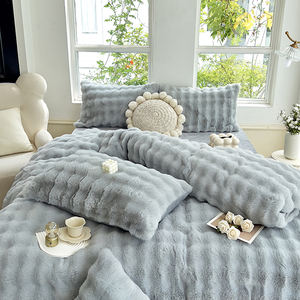 Couvre-lit en velours épaissi à bon <span class=keywords><strong>prix</strong></span> ensemble de quatre pièces ensemble de literie de 4 pièces 100% <span class=keywords><strong>couette</strong></span> en polyester - Product Image 3