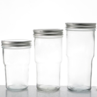 500Ml Boisson Froide Bambou Paille Tasse Avec Couvercle Boisson Coke Mason Verre