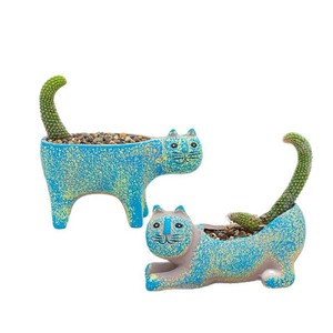 Maceta <span class=keywords><strong>de</strong></span> cerámica esmaltada moderna con lindo gato, columna <span class=keywords><strong>de</strong></span> <span class=keywords><strong>cola</strong></span> <span class=keywords><strong>de</strong></span> mono Simple, diseño <span class=keywords><strong>de</strong></span> animales <span class=keywords><strong>de</strong></span> dibujos animados <span class=keywords><strong>de</strong></span> <span class=keywords><strong>Cactus</strong></span> para jardín o uso doméstico - Product Image 4