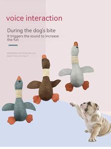 Jouet pour animaux de compagnie en forme de cygne qui émet des sons, durable et mâchable, pour nettoyer <span class=keywords><strong>les</strong></span> dents des chiens et des chats. Vente en gros d'articles pour animaux de compagnie. - Product Image 6