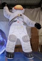 Structures gonflables publicitaires personnalisées : Modèle géant d'astronaute en Oxford, 8-10 pieds, durable, imprimé UV, gonflable avec pompe électrique et éclairage