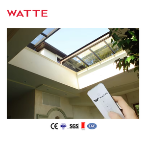 Ventana de techo telescópica automática eléctrica Techo corredizo motorizado Panel de vidrio templado laminado deslizante Techo Atrio Tragaluz - Product Image 1