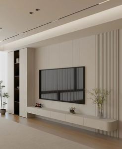 Moderna granja de madera TV soporte unidad de pared para el hogar o el hotel sala de estar o dormitorio muebles para apartamento - Product Image 2