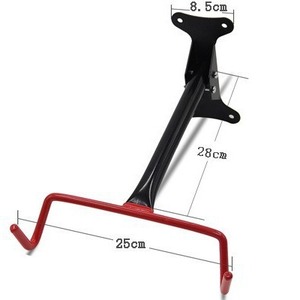 Support mural pour vélo en métal rouge, support mural durable pour vélo, support de rangement - Product Image 4