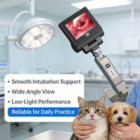 Tier-Videolaryngoskop mit 3,5-Zoll-Touchscreen, 32 GB Speicher, 3MP-Kamera, wiederverwendbares starres 70-Grad-Endoskop