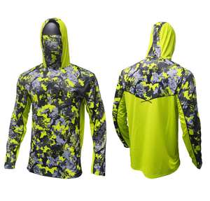 เสื้อตกปลาพิมพ์ลายดิจิทัลสำหรับผู้ชาย ดีไซน์ใหม่ พร้อมหน้ากากและฮู้ดระบายความร้อน - Product Image 1