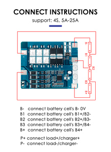โมดูลวงจรป้องกันระบบจัดการแบตเตอรี่ TDT 4S 10A BMS สำหรับชุดแบตเตอรี่ลิเธียม - Product Image 4