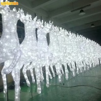 Étanche Jardin Pack Pelouse Grand Led Décor De Noël Acrylique 3D Renne Cerf Extérieur Motif Silhouette Figure Lumières