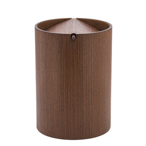 Wooden <strong>Swing</strong> Lid Waste Paper <strong>Bin</strong> With <strong>Liner</strong> Trash Can - Product Image 2