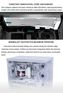 Refroidisseur de processeur liquide incurvé OLED <span class=keywords><strong>Lian</strong></span> <span class=keywords><strong>Li</strong></span> Hydroshift II 360 avec pince de tube flexible, chemin de liquide réglable, écran OLED 3D de 6,67 pouces - Product Image 6