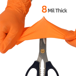 Gants en nitrile orange pour la manipulation des produits chimiques, confortables, imperméables, durables, épais, sans poudre, jetables, sans <span class=keywords><strong>latex</strong></span>, <span class=keywords><strong>contact</strong></span> <span class=keywords><strong>alimentaire</strong></span> - Product Image 3