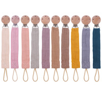 Attache-sucette en ruban de coton avec sangle en tissu souple sans BPA 23 cm 10 couleurs - Ajustement universel pour bébés