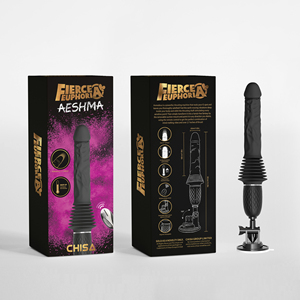 Vibrador <span class=keywords><strong>Euphoria</strong></span> Thrusting Vibe de 38 cm, de silicona negra, impermeable, recargable magnéticamente, con ventosa y fuelles, para masajes sexuales para adultos. - Product Image 1