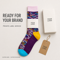 Chaussettes personnalisées OEM pour l'automne - Polyester/Nylon/Coton/Fibre de bambou/Laine, résistantes aux déchirures, respirantes, séchage rapide, imprimées