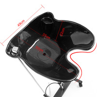 Fauteuil de lavage de cheveux portable et réglable pour salon de coiffure, style minimaliste moderne, avec lavabo intégré