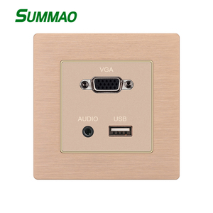 Multimédia USB VGA AV <span class=keywords><strong>AUDIO</strong></span> <span class=keywords><strong>prise</strong></span> <span class=keywords><strong>murale</strong></span> universelle avec port USB - Product Image 6