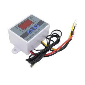 Controlador de temperatura digital de 24V al por mayor, termómetro LED, controlador térmico, sonda de interruptor