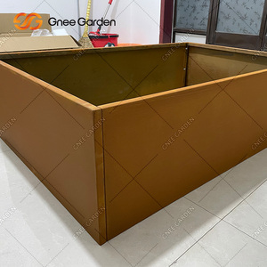 Corten acero personalizado al por mayor sin fondo macetas hogar jardín al aire libre Metal decoración paisaje jardineras - Product Image 3
