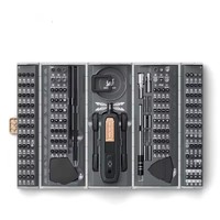 180 en 1 jeu de tournevis de précision ensemble d'outils de réparation de téléphone portable stockage de seau en acier magnétique à commande manuelle