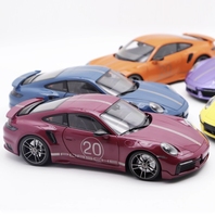 Modèle de voiture de sport miniature 1:18 en édition limitée 2021, 992 Turbos, en alliage d'aluminium, modèle personnalisé, cadeau, décoration de la maison