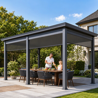 Pergola motorisée en aluminium avec toit rétractable à lames, protection solaire, écologique, pour balcon