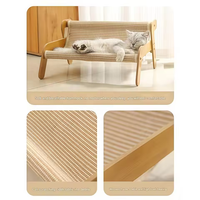 Meubles d'intérieur pour animaux de compagnie en bois au design populaire, hamac pour chat en bois, chaise longue, lit pour animaux de compagnie réglable