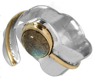 Hammer 925 Sterling Silver Labradorite Gemstone <b>Spinner</b> <b>Ring</b> Wholesale Silver Jewelry Eternity Vermeil <b>Rings</b> Supplier - Product Image 4