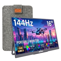 Monitor Portátil para Juegos de 16 Pulgadas con Altavoces Estéreo Integrados, Conector de Audio Independiente, Sonido Envolvente