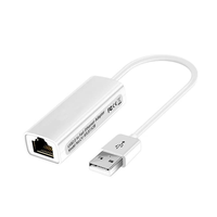 Répartiteur de câble Ethernet USB 2.0 vers RJ45 Adaptateur d'extension USB2.0 100 Mbps Convertisseur de carte réseau gratuit pour ordinateur portable