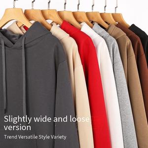 Commercio all'ingrosso della fabbrica Pullover in <span class=keywords><strong>pile</strong></span> da <span class=keywords><strong>uomo</strong></span> personalizzato XL <span class=keywords><strong>con</strong></span> <span class=keywords><strong>cappuccio</strong></span> a spalla a goccia in bianco stile incappucciato per la stagione autunnale - Product Image 2