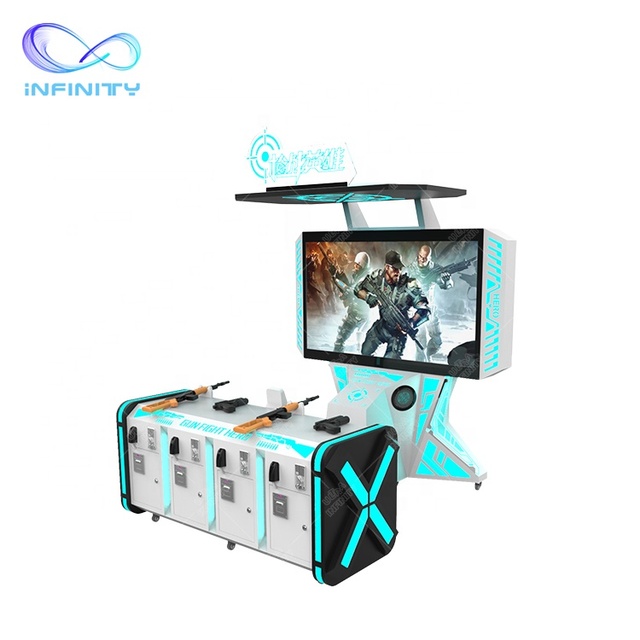 4 Persons Street Fighter Coin Operated Arcade Shooting Game Machines With Simulated Shotgun for Sale